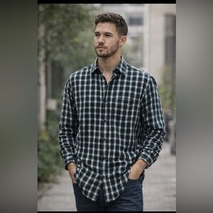 Vintage Polo jeans Co. Ralph Lauren men’s shirt size M Green 100% Cotton